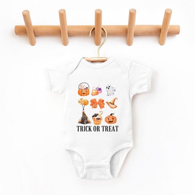 The Juniper Shop Trick Or Treat Chart Baby Bodysuit
