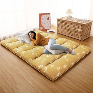 Futon Mattress, Futon Floor Mattress Japanese Style Floral Pattern Mattress for Floor, Tatami Mat, Sleeping Mattress Pad - 1 of 4
