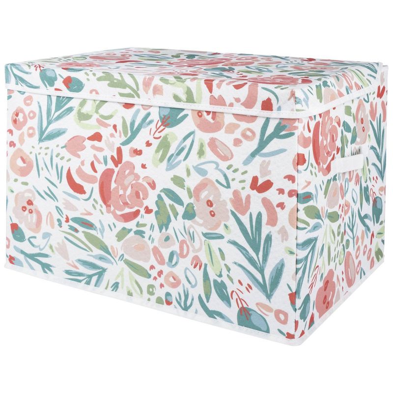 Sammy &#38; Lou Printed Felt Toy Chest - Painterly Floral, 3 of 10