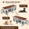 71" Large Dog Crate Furniture for 2 Dogs, Wooden Double Dog Crate, Indoor Dog Kennel TV Stand with Divider and Cushion for Large Medium Dogs,White - 3 of 4
