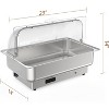 COZONY Stainless Steel Buffet Server Set with Temperature Control, 2 Food Warmers with Transparent Lids for Catering Events and Home Entertaining - 2 of 4