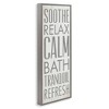 Stupell Industries Soothe Calm Relax Bath Bathroom, 10" x 24" - 3 of 4
