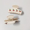 Anna-Kaci Cherry Print Acrylic Hair Claw Clip with Curved Design and Strong Grip - 4 of 4