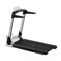 OVICX Home Workout Equipment Treadmill w/Shock Absorption, Bluetooth Connectivity, and Fitness App Membership