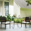 Outsunny Patio Wicker Dining Chair Set of 2, PE Rattan Outdoor Dining Chairs with Cushions, Backrest, Armrests for Deck, Garden - 2 of 4