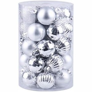 34 PCS Christmas Ornaments Set,Christmas Decorations 1.57 Inch Plastic Ball Decor for Xmas Tree - 1 of 3