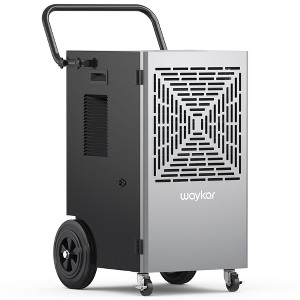 Waykar 155-216 pt. 7500 sq.ft. Powerful Commercial Dehumidifier with Built-in Pump for Basements, Workshops and Warehouse, Auto Restart, Bucketless - 1 of 4
