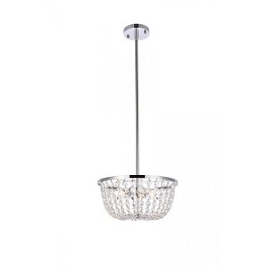 Elegant Lighting Gianna 13 inch pendant in chrome - 1 of 4
