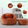 Airsurfer Large Burnt Orange Bean Bag Chair Modern Comfort Bean Bag Chair Set Cozy Relaxation Furniture for Living Room Relaxation - 4 of 4