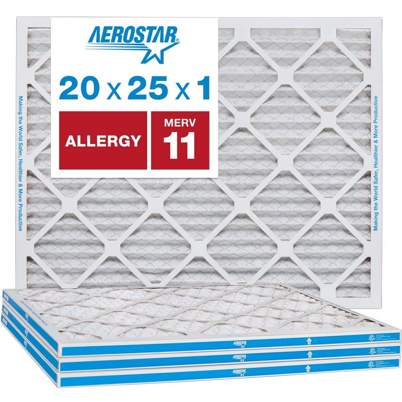 Aerostar AC Furnace Air Filter - Allergy - MERV 11 - Box of 4, 1 of 9