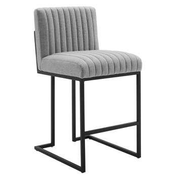 Indulge Channel Tufted Fabric Counter Height Barstool - Modway