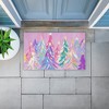 Stupell Industries Abstract Pastel Christmas Trees Printed Outdoor Door Mat, design by Arlington Prints, 18"x30" - 4 of 4
