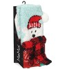 Memoi Women's Polar Bear Embellished Critter Plush Crew Socks Ivory One Size - 4 of 4