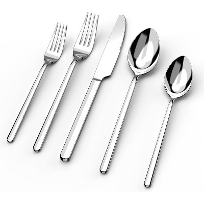 Attop 20 Piece Flatware Cutlery Set for 4, 18/10 Stainless Steel Silverware Mirror Polished Dishwasher Safe