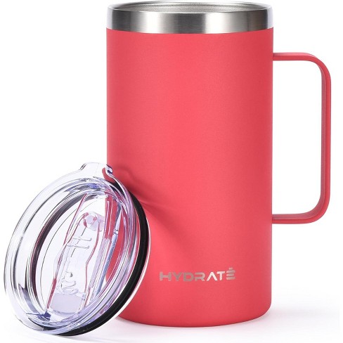 Hydrate Bottles 20oz Travel Tumbler With Handle, Vacuum Insulated Travel  Mugs, Pink : Target