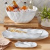 tagltd Formoso White Stoneware Rectangular Dinnerware Serving Tray Platter Dishwasher Safe 17L x 11.5W inches - 2 of 4