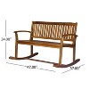 Gulches ROCKING LOVESEAT for Patio, Outdoor, Garden, Poolside - 3 of 4