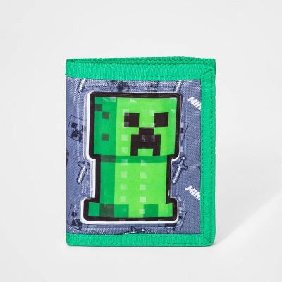 Kids' Minecraft Tri-Fold Wallet - Black