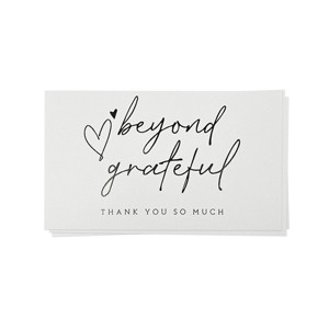 Wrapables 2.1" x 3.5" Thank You Card Inserts, Appreciation Cards for Small Business, Weddings, Bridal & Baby Showers, 120pcs - 1 of 4