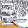 Garvee Scalloped Braided Printed Area Rug Washable Non Slip Low Pile Accent Rug Soft Foldable Rugs - 4 of 4