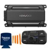 Kenwood KAC-M5024BT 4 Channel Bluetooth, Waterproof Compact Amplifier with 2 Pairs of KFC-1673MRWL 6.5" 2-way Marine Speaker W/ LED (White) - 2 of 4