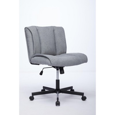 PDTEND Armless Desk Chairs with Wheels and Cushion, Adjustable Swivel Computer Task Chairs