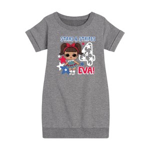 Girls' - LOL Surprise! - 4th of July Graphic Short Sleeve Fleece Dress - 1 of 4
