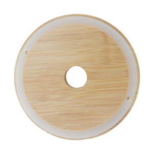 Unique Bargains Convenient Silicone Seal Cup Cover Wood Tone 1 Pc - 1 of 4