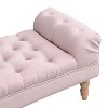 Okak Modern Diamond Button-Tufted Ottoman Bench with Rolled Arms,Upholstered Ottoman Stool for Bedroom,Entryway - 4 of 4