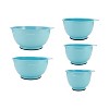 KitchenAid Set of 5 Mixing Bowls Aqua Sky: Plastic Nesting Bowls, Easy-Pour Spout, Dishwasher-Safe - 2 of 4