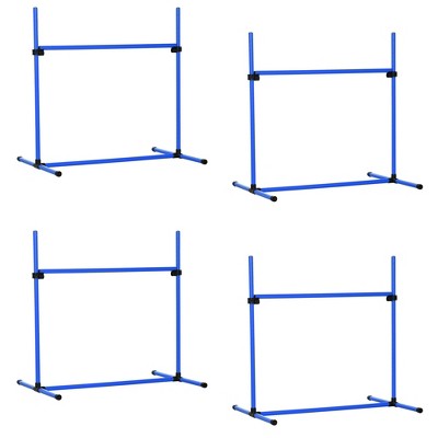 PawHut Dog Agility Starter Kit with Adjustable Height Jump Bars, Included Carry Bag, & Displacing Top Bar