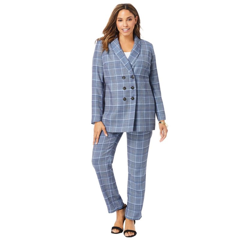 Jessica London Women's Plus Size Double-Breasted Pantsuit, 1 of 2