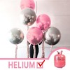 PartyWoo Pink Foil Balloons, 3 pcs 50 Inch Round Foil Balloons, Giant 4D Foil Balloons and Ribbon - 3 of 4
