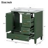 Bathroom Vanity with Sink Combo, Solid Wood Freestanding Cabinet with Drawers & Soft-Close Doors, Modern Storage Vanity Set-Maison Boucle - 4 of 4
