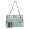MKF Collection Mabel Quilted Women’s shoulder Bag & Bracelet Keychain with a Credit Card Holder by Mia K - 2 of 4
