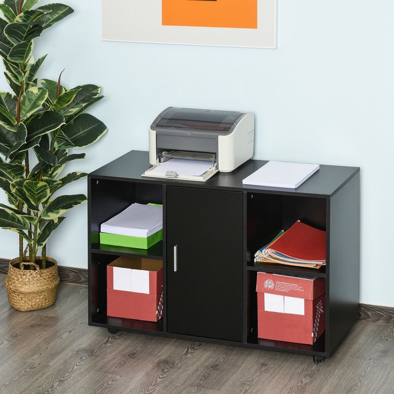 Vinsetto Multipurpose Filing Cabinet Printer Stand with an Interior Cabinet, 2 Shelves, & Printers/Scanner Area, 2 of 7