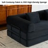 Mocamel Convertible Sleeper Sofa with Corduroy Mattress - Gray Floor Couch for Living Room or Bedroom - 4 of 4