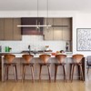 LLHZSY Modern Integrated LED Dimmable Chandelier Adjustable Linear Pendant Light-Black/Gold - 3 of 4