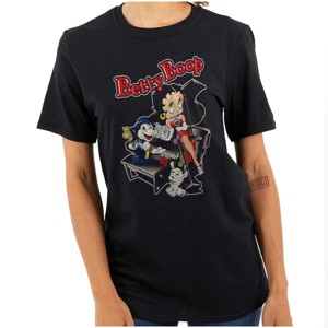 Betty Boop Cartoon Lounge Singer Womens Graphic T Shirt Tees Brisco Brands - 1 of 4