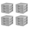 Sterilite Medium Weave 3 Drawer Storage Unit Versatile Organizer Plastic Container for Home Desktop, Countertops, and Closets - image 2 of 4