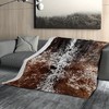 Cow Print Blanket Soft Flannel Throw Blanket Cozy Warm Brown Decor Christmas Gift. - 2 of 4