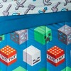 Minecraft Full Isometric Kids' Bedding Set Blue: Comforter & Sheets, Polyester, Microfiber, Favorite Character Theme - 3 of 3