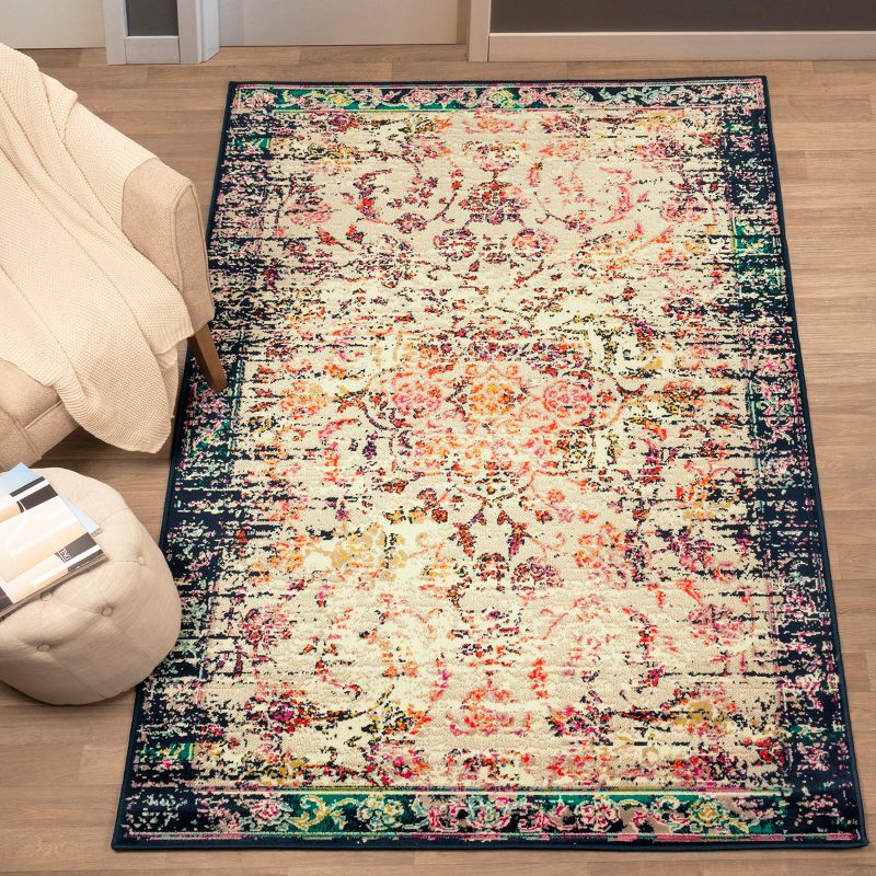 Modern Transitional Floral Indoor Area Rug by Bluee Nile Mills, 2 of 6