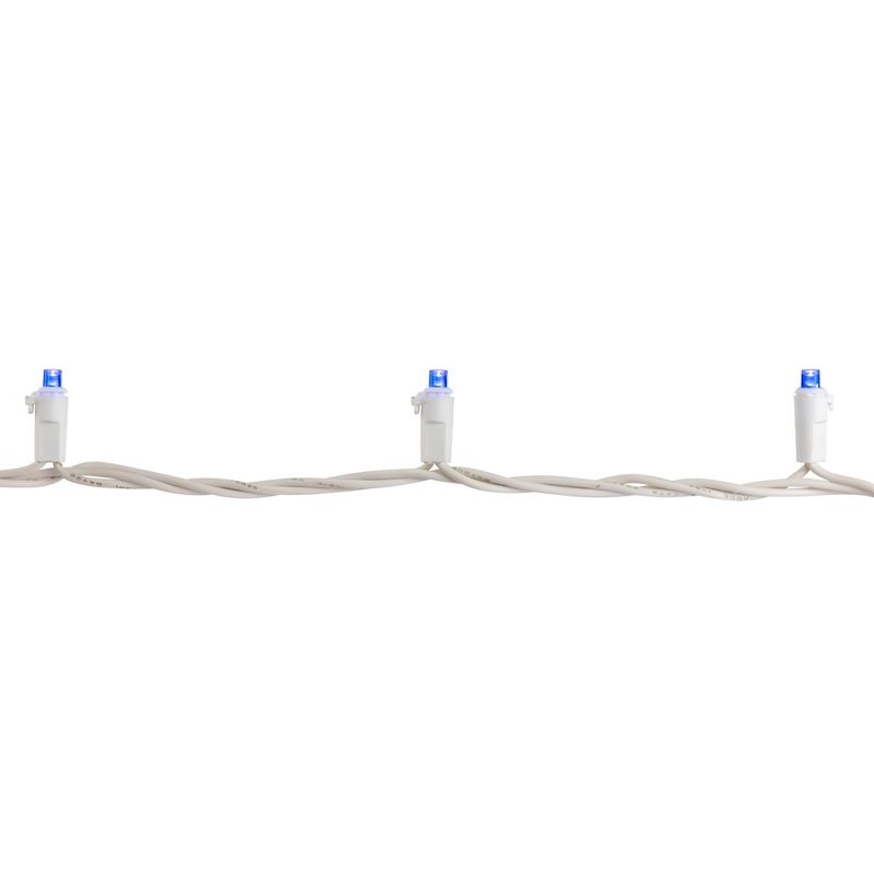 Northlight 50ct Blue LED Wide Angle Christmas Lights, 16.25ft White Wire, 2 of 4