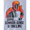 Marvel Men's Deadpool Pajamas Common Sense Is Tingling 2 Piece Pajama Set Deadpool - 2 of 4