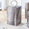 HDZNVF 11.8*11.8*19.6 Inch End Table Luxurious Design, Grey - 3 of 4