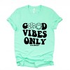 Simply Sage Market S.W.Smiley Good Vibes Only Smiley Face Short Sleeve Tee - 2 of 4