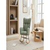 Modern Nursery Rocking Chair Upholstered Glider Chair - 3 of 4