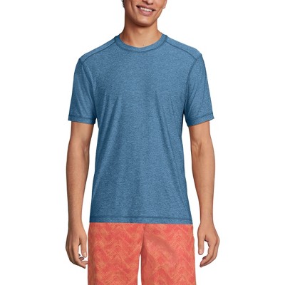 Lands' End Men's Short Sleeve Swim Tee Rash Guard