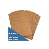 JAM Paper Address Labels 1 1/3" x 4"  Brown Kraft 14 Labels/Sheet 9 Sheets/Pack (359330336) - 2 of 4